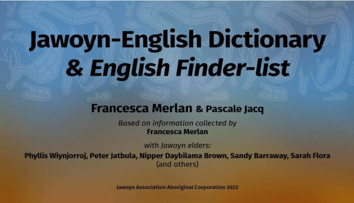 Jawoyn-English Dictionary & English Finder-list